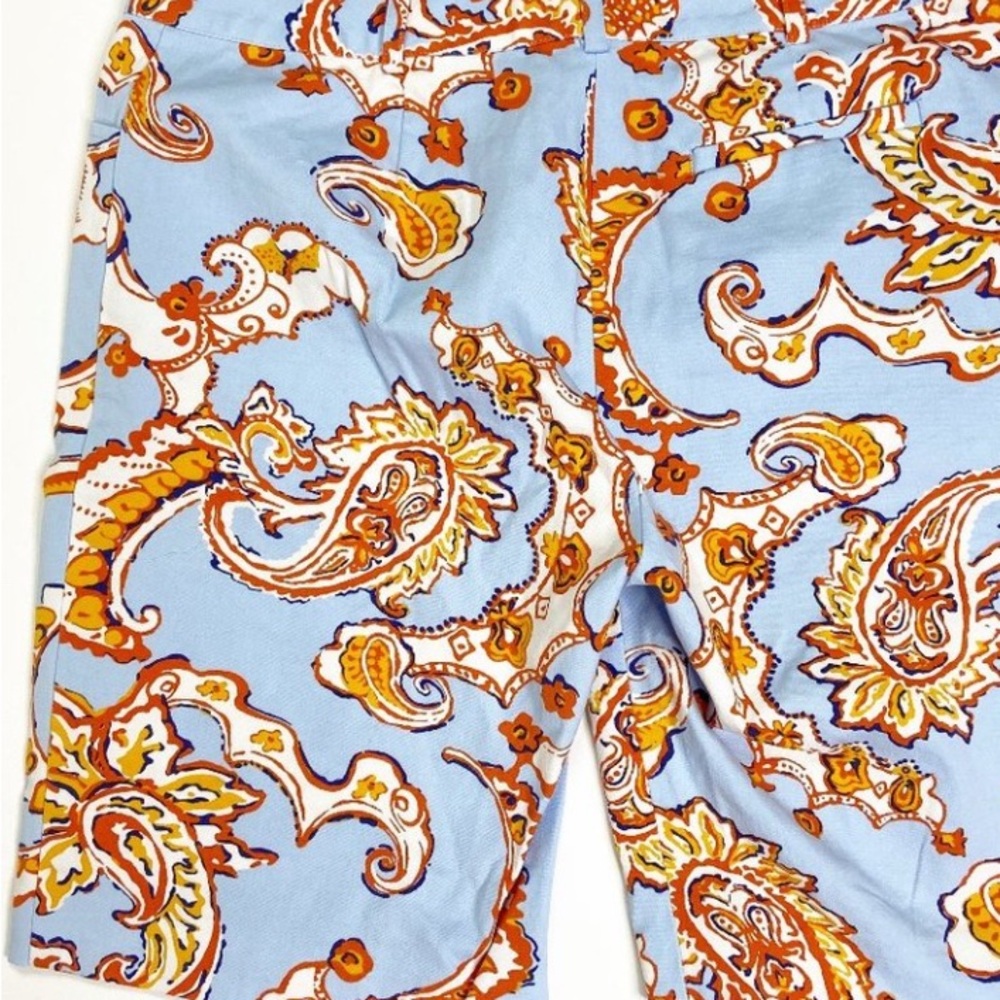 J. Mclaughlin Coral Print Paisley Bermuda Shorts